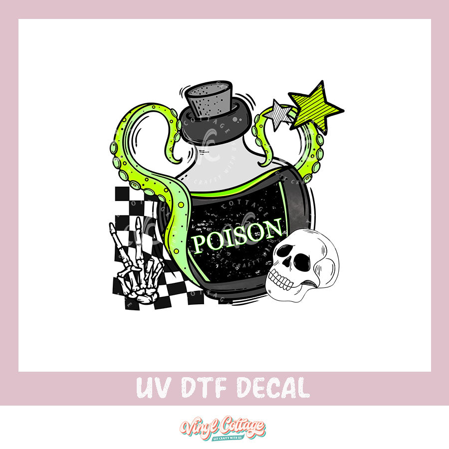 WC211 ~ UV DTF DECAL ~ Poison