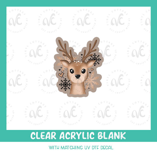 AD119 ~ Winter Deer ~ Acrylic + UV DTF Decal Set