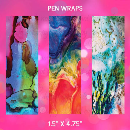 Pen Wraps ~ Alcohol Inks