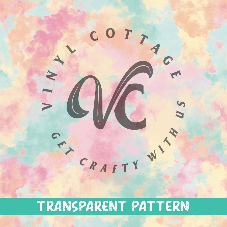 Pastel Tie Dye ~  TRANSPARENT VINYL ~ TP08