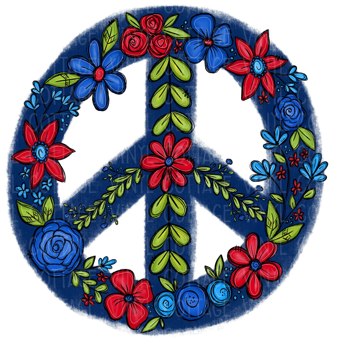 TR705 Patriotic Peace Sign