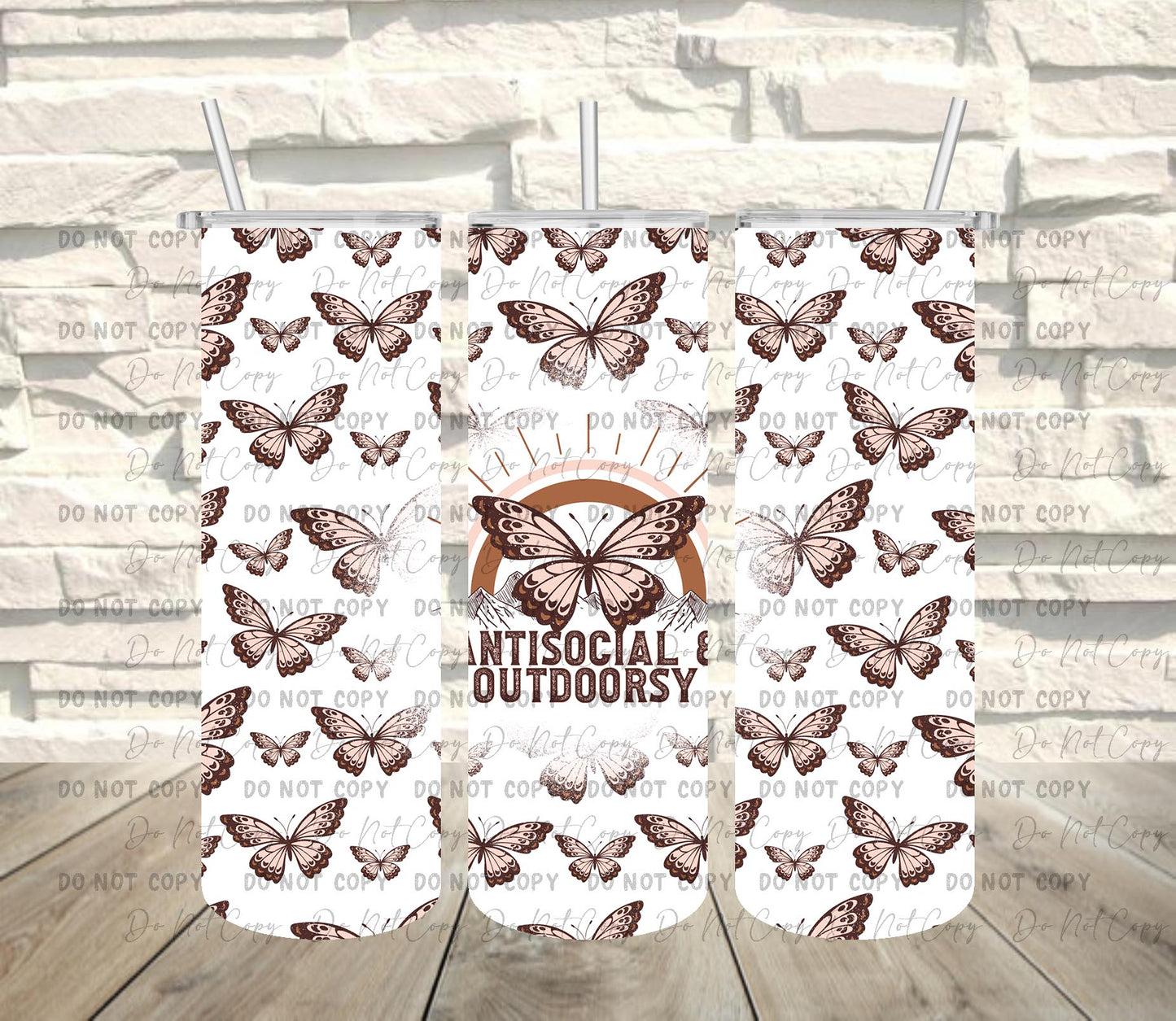 Antisocial and Outdoorsy ~ Tumbler Wrap ~ TW15