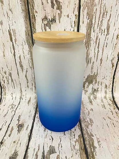 16 oz Ombre Frosted Glass Sublimation Tumbler