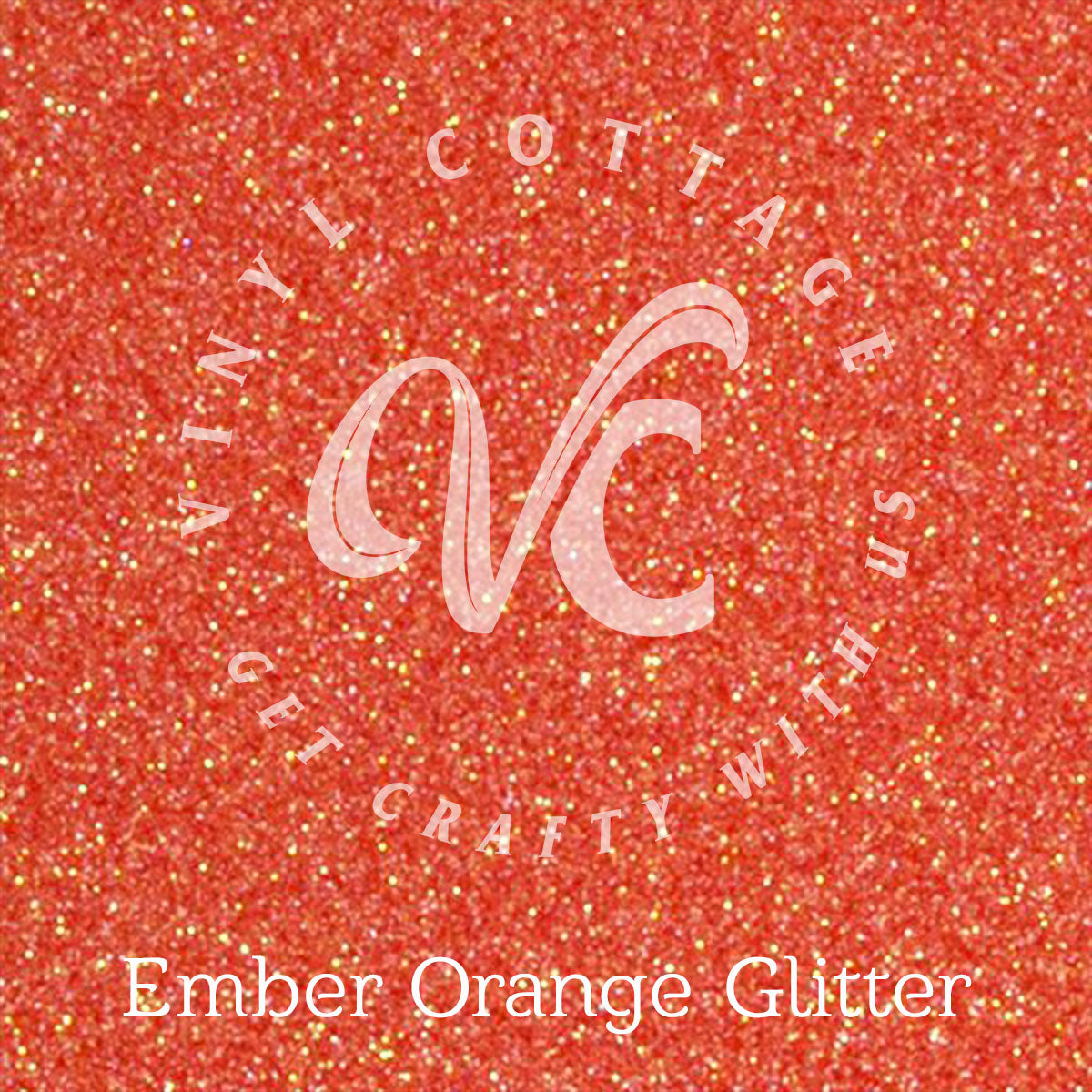 Ember Orange Glitter HTV