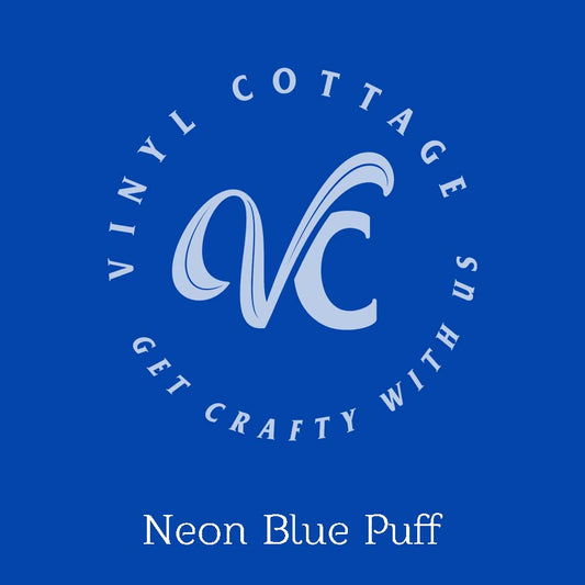 Neon Blue Puff HTV