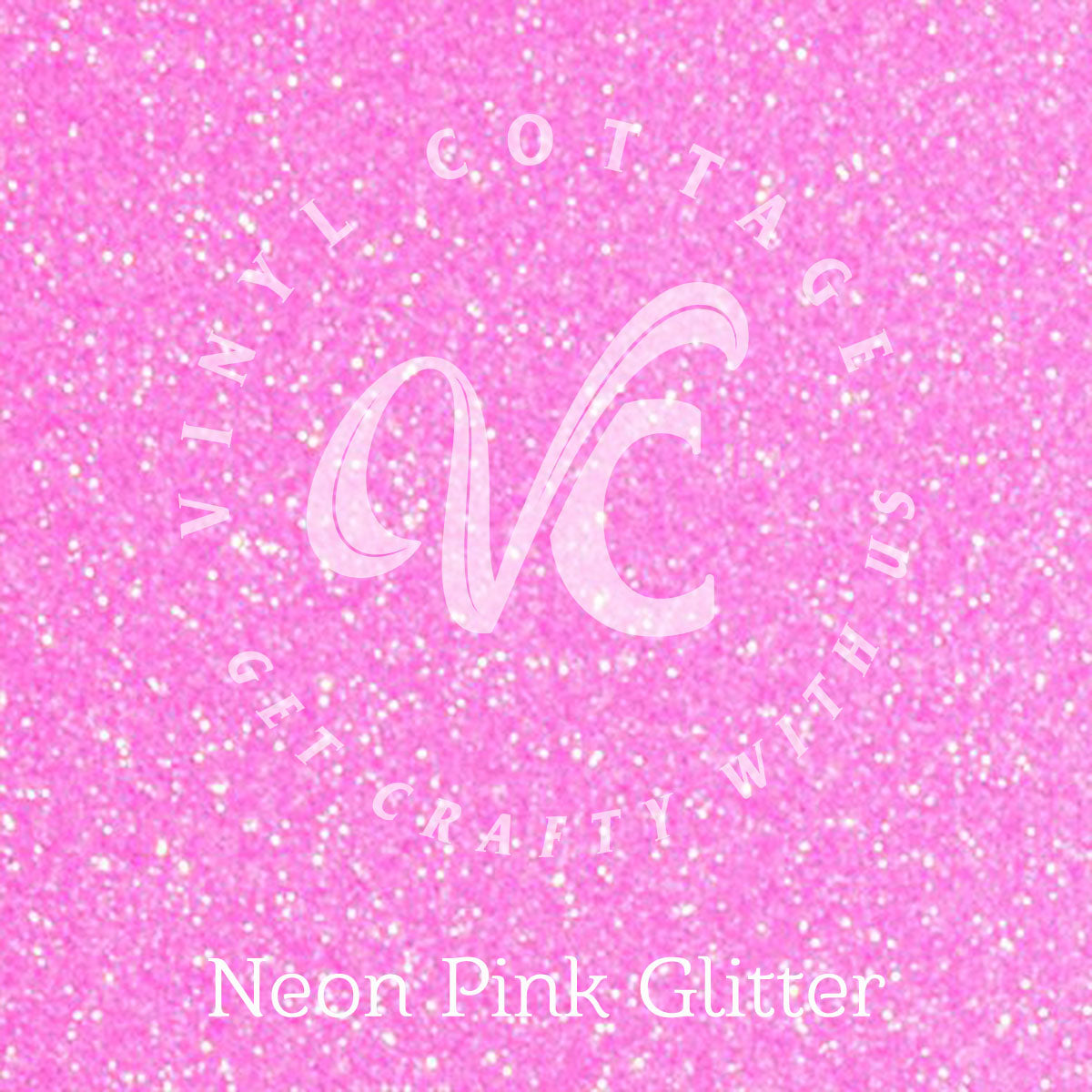 Neon Pink Glitter HTV